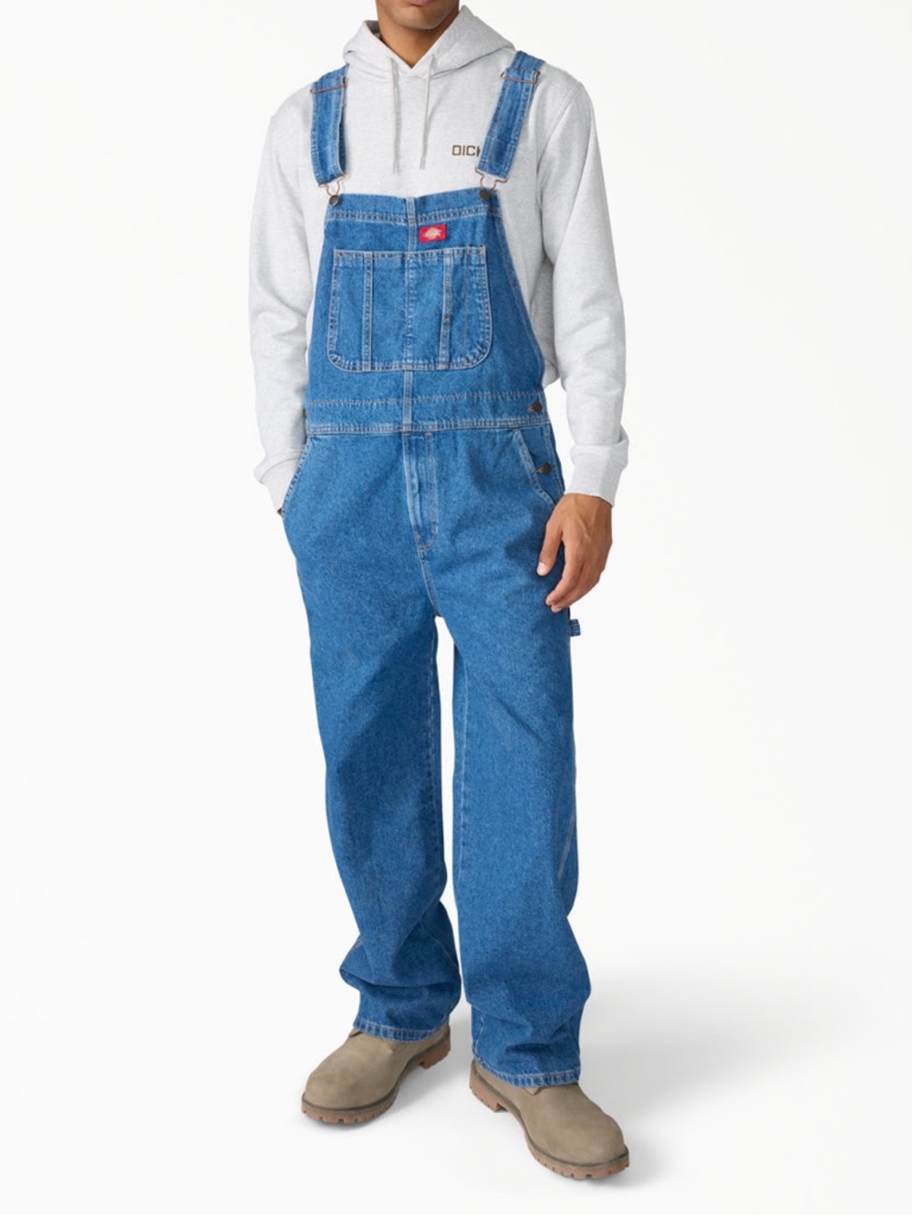 Dickies Loose Denim Bib Overalls work carpenter overalls 32 x 30
